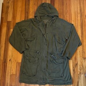AMERICAN EAGLE Woman’s 3/4 Length Army Green Lightweight Spring Jacket XL